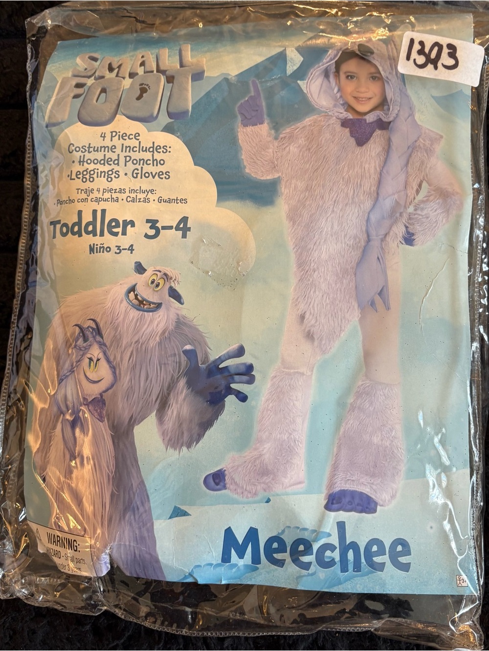 Small Foot Meechee Child Halloween Costume Monster Toddler Size 3-4 4 Piece